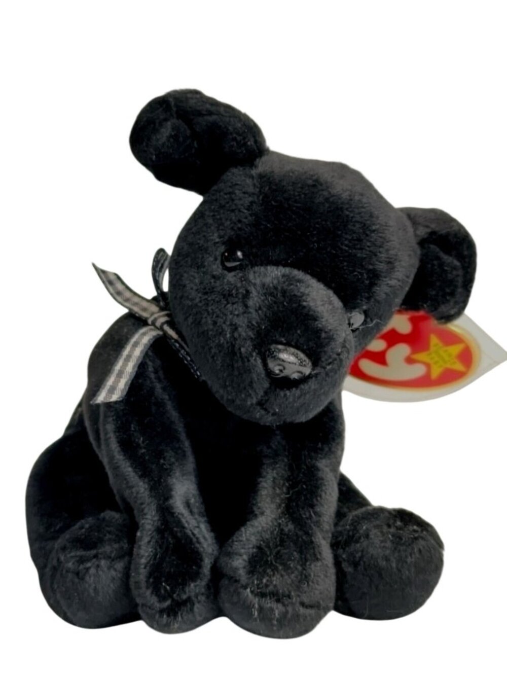 Ty Beanie Baby Luke Black Labrador Puppy Plush 1998 MWMT June 15 DOB Retired